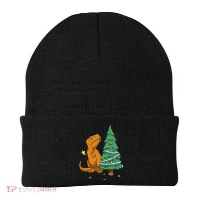 Cute T Rex Christmas Tree Beanie