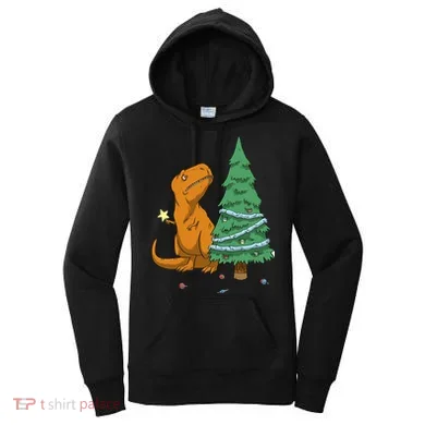 Cute T Rex Christmas Tree Women's Hoodie