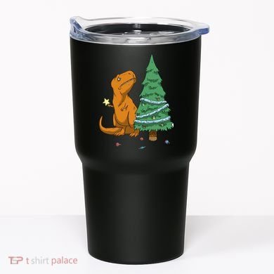 Cute T Rex Christmas Tree Tumbler