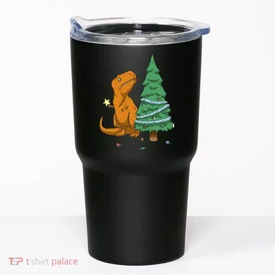 Cute T Rex Christmas Tree Tumbler