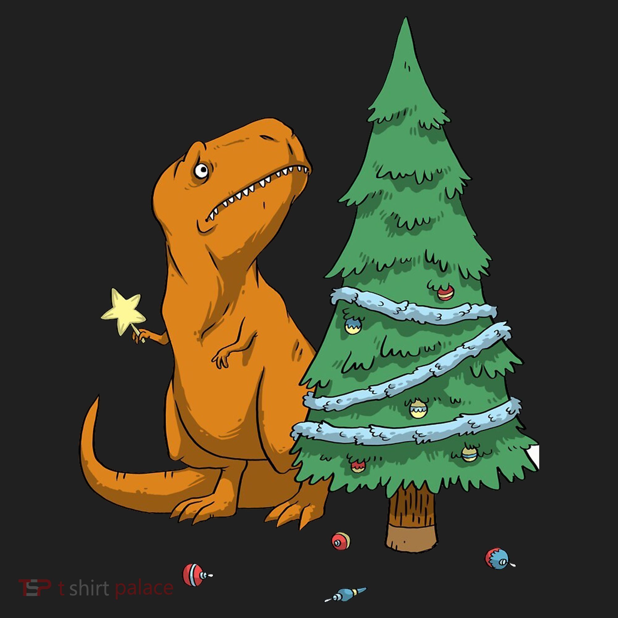 Cute T Rex Christmas Tree Tumbler