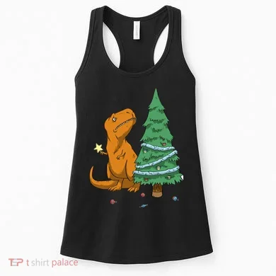 Cute T Rex Christmas Tree Women's Tank Top