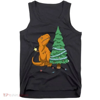 Cute T Rex Christmas Tree Tank Top