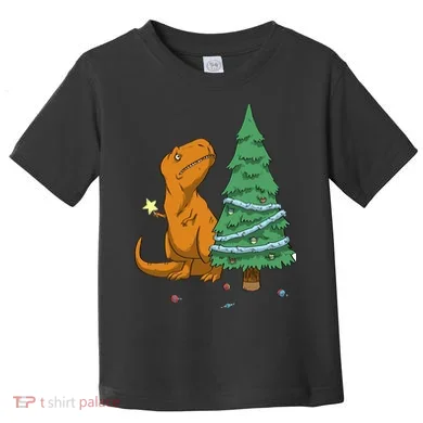 Cute T Rex Christmas Tree Toddler T-Shirt