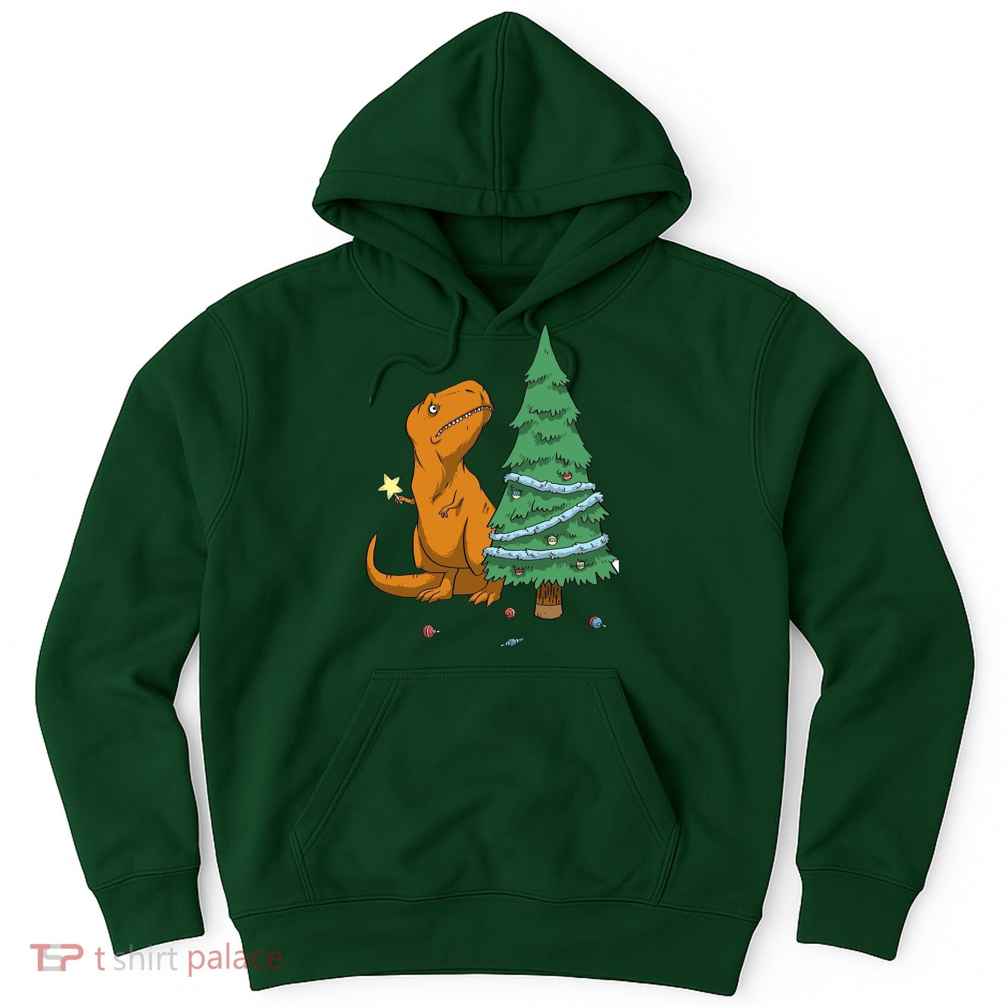 Cute T Rex Christmas Tree Hoodie