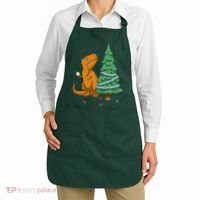 Cute T Rex Christmas Tree Apron thumb 2