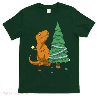 Cute T Rex Christmas Tree T-Shirt