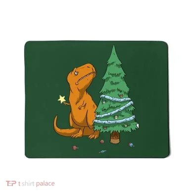 Cute T Rex Christmas Tree Mousepad