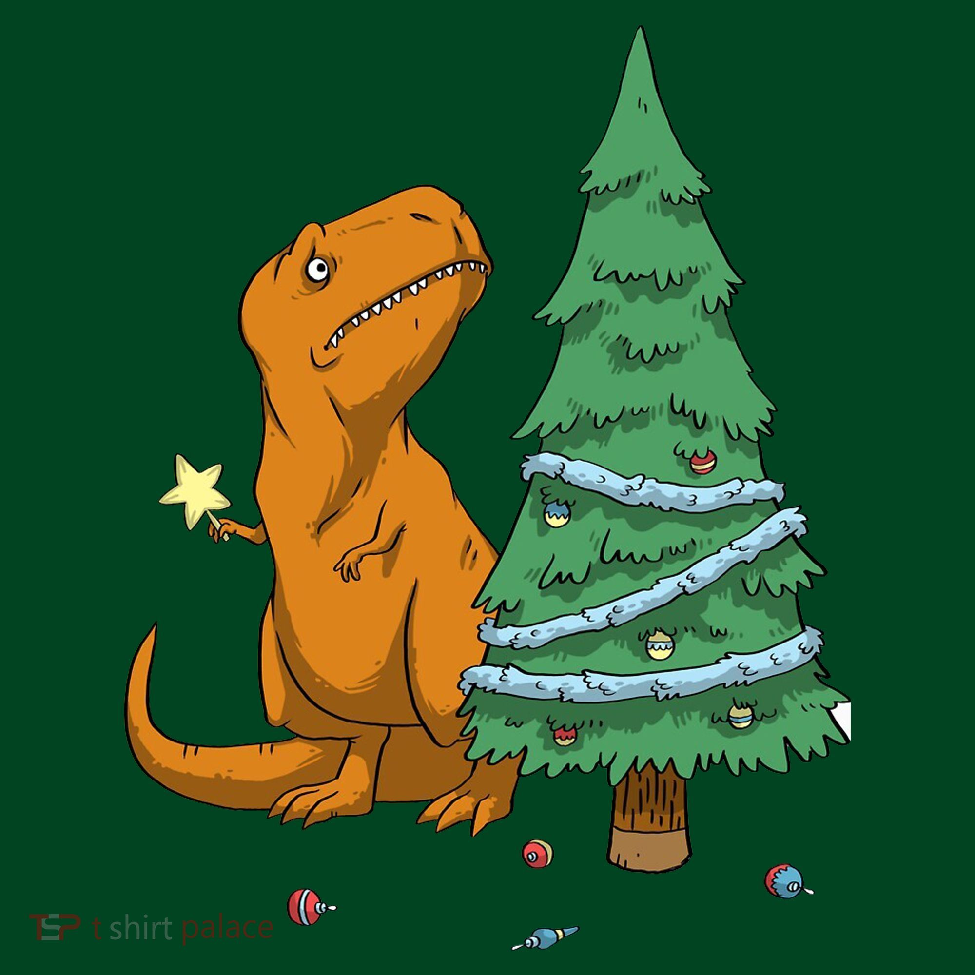 Cute T Rex Christmas Tree Kids Hoodie