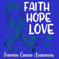 Cute Teal Ribbon Cute Gift Faith Hope Love Ovarian Cancer Gift Women's Tank Top thumb 5