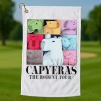 Capybara The Rodents Capy Meme Summer Golf Towel thumb 1