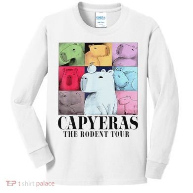 Capybara The Rodents Capy Meme Summer Kids Long Sleeve Shirt