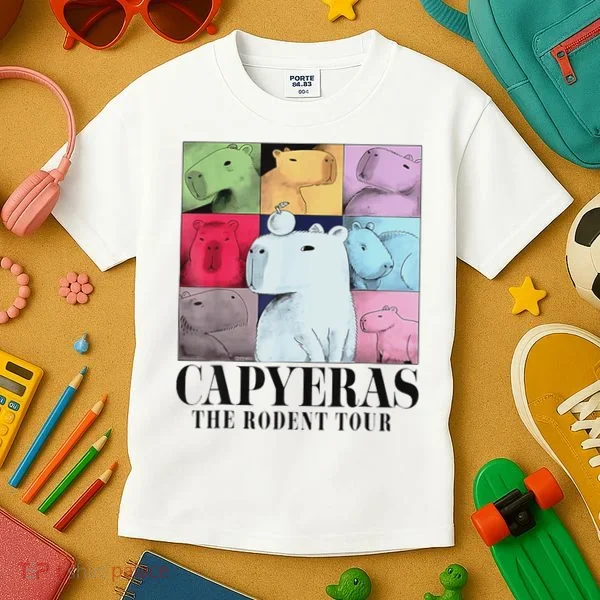 Capybara The Rodents Capy Meme Summer Kids T-Shirt