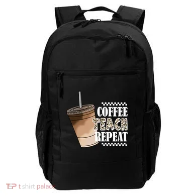 Coffee Teach Repeat Cute Teacher Gift Backpack