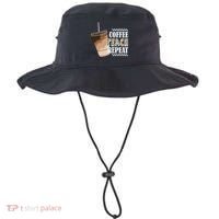 Coffee Teach Repeat Cute Teacher Gift Bucket Hat thumb 0