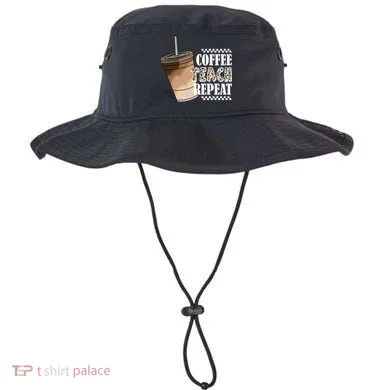 Coffee Teach Repeat Cute Teacher Gift Bucket Hat