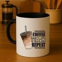 Coffee Teach Repeat Cute Teacher Gift Coffee Mug thumb 4