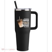 Coffee Teach Repeat Cute Teacher Gift 40oz Vacuum Insulated Stainless Steel Travel Tumbler thumb 0