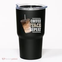Coffee Teach Repeat Cute Teacher Gift Tumbler thumb 0