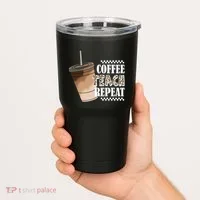 Coffee Teach Repeat Cute Teacher Gift Tumbler thumb 2