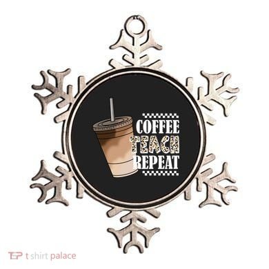 Coffee Teach Repeat Cute Teacher Gift Ornament
