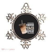 Coffee Teach Repeat Cute Teacher Gift Ornament thumb 0