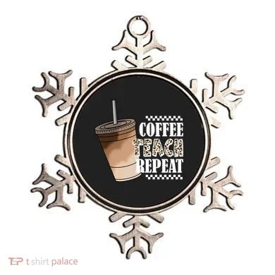 Coffee Teach Repeat Cute Teacher Gift Ornament