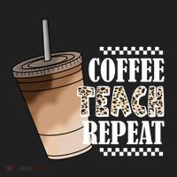 Coffee Teach Repeat Cute Teacher Gift Hat thumb 2