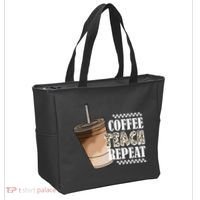 Coffee Teach Repeat Cute Teacher Gift Tote Bag thumb 2