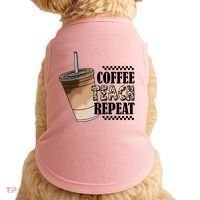 Coffee Teach Repeat Cute Teacher Gift Doggie Tank thumb 0