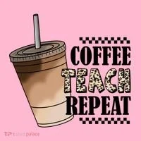 Coffee Teach Repeat Cute Teacher Gift Doggie Tank thumb 4