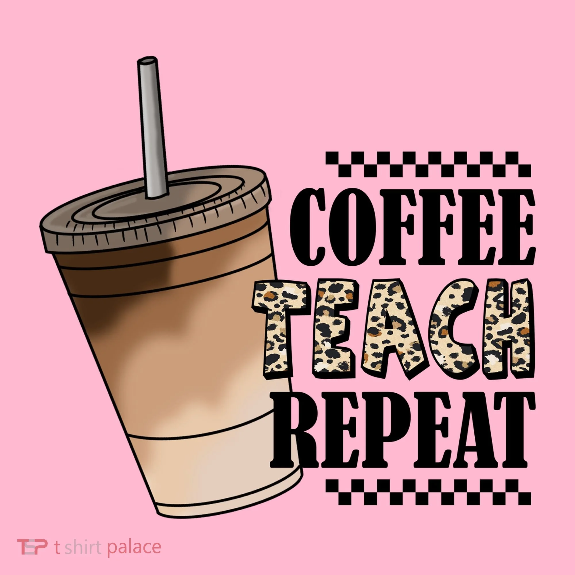 Coffee Teach Repeat Cute Teacher Gift Doggie Tank
