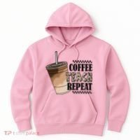 Coffee Teach Repeat Cute Teacher Gift Hoodie thumb 0