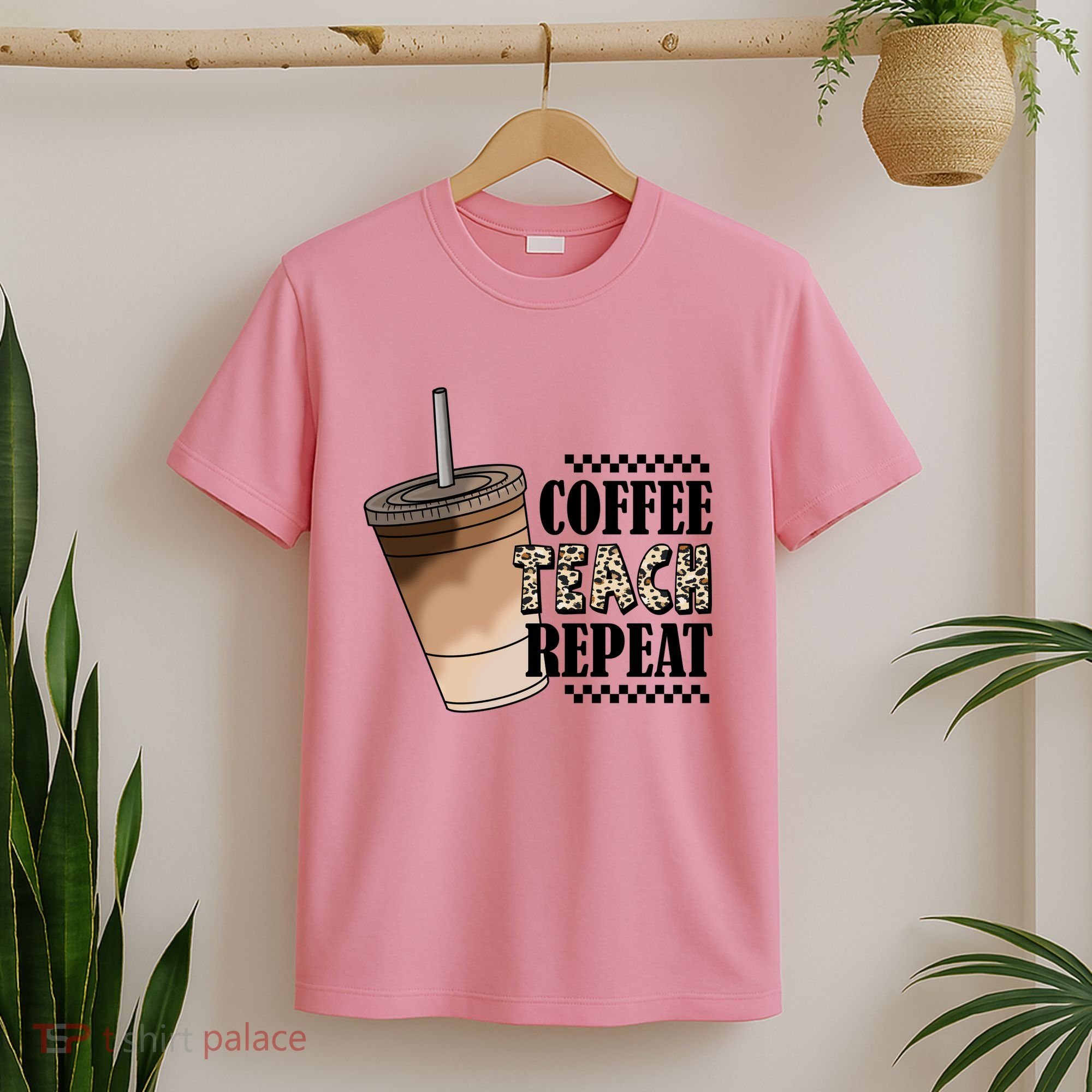 Coffee Teach Repeat Cute Teacher Gift T-Shirt