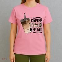 Coffee Teach Repeat Cute Teacher Gift T-Shirt thumb 4