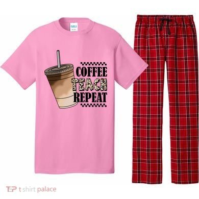 Coffee Teach Repeat Cute Teacher Gift Pajama Set