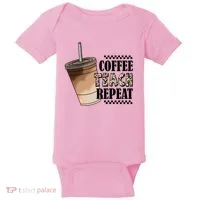 Coffee Teach Repeat Cute Teacher Gift Baby Bodysuit thumb 0