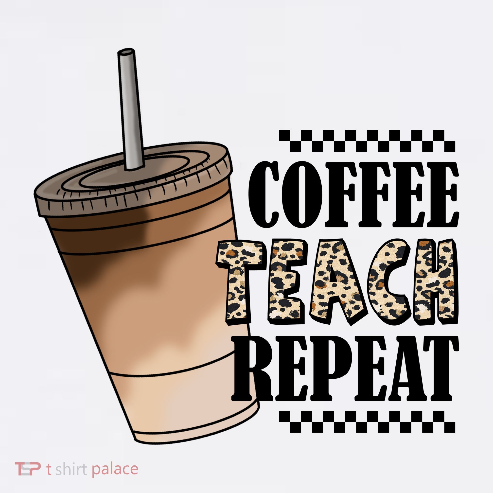 Coffee Teach Repeat Cute Teacher Gift Garment-Dyed Sweatshirt