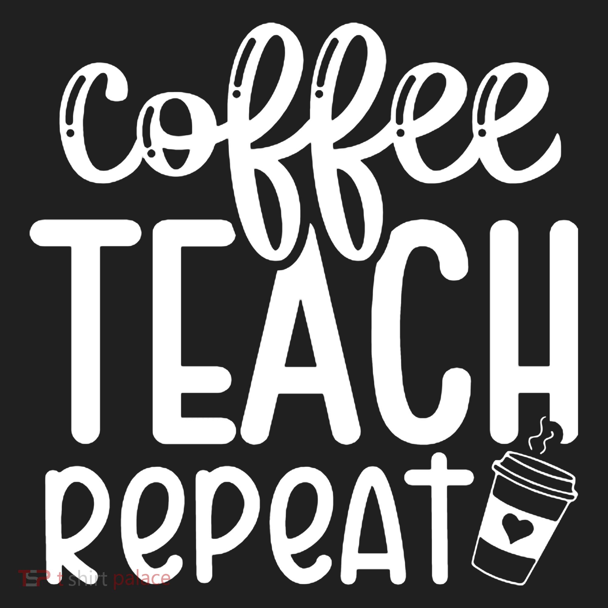 Coffee Teach Repeat Ladies Heavyweight Boxy Pullover Hoodie