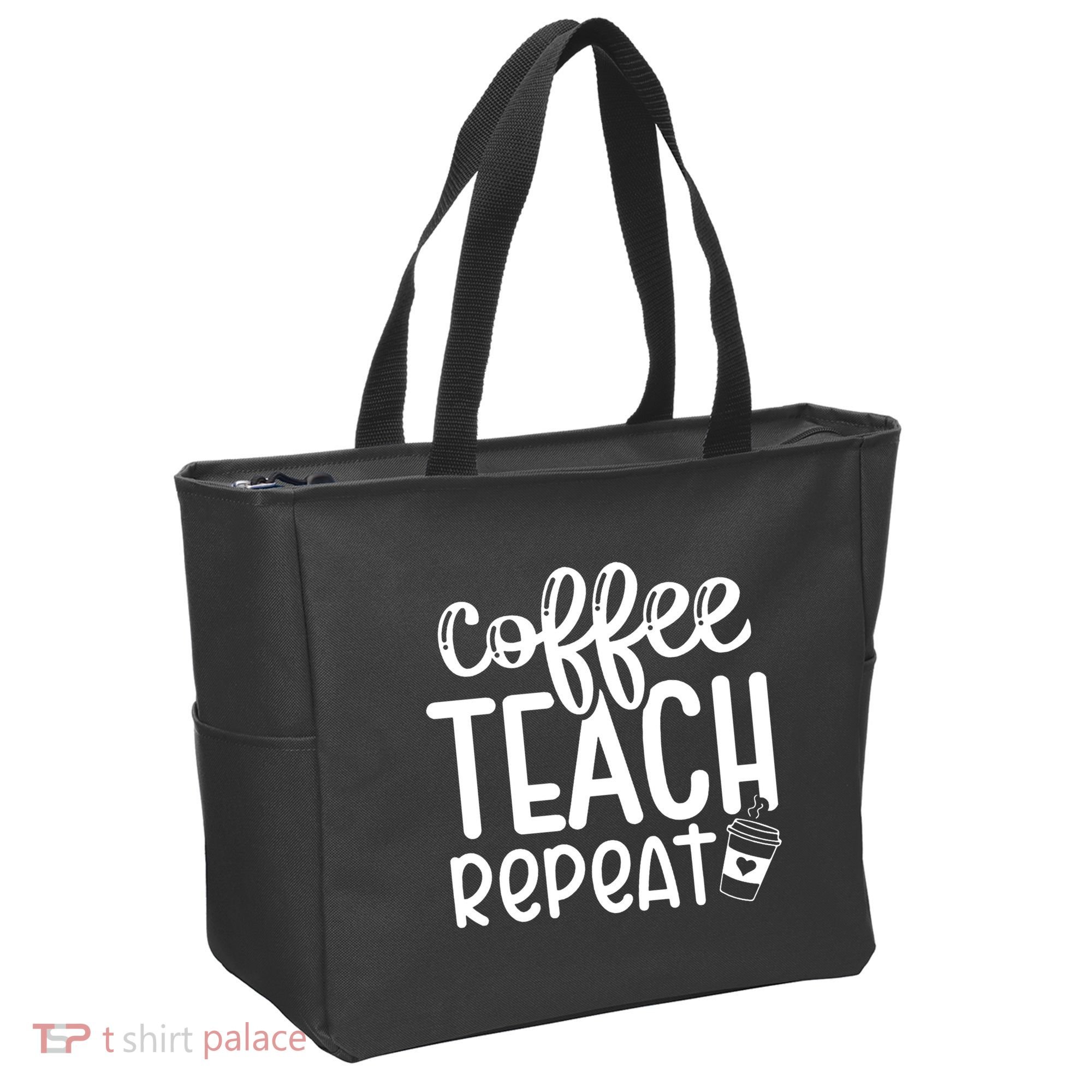 Coffee Teach Repeat Tote Bag