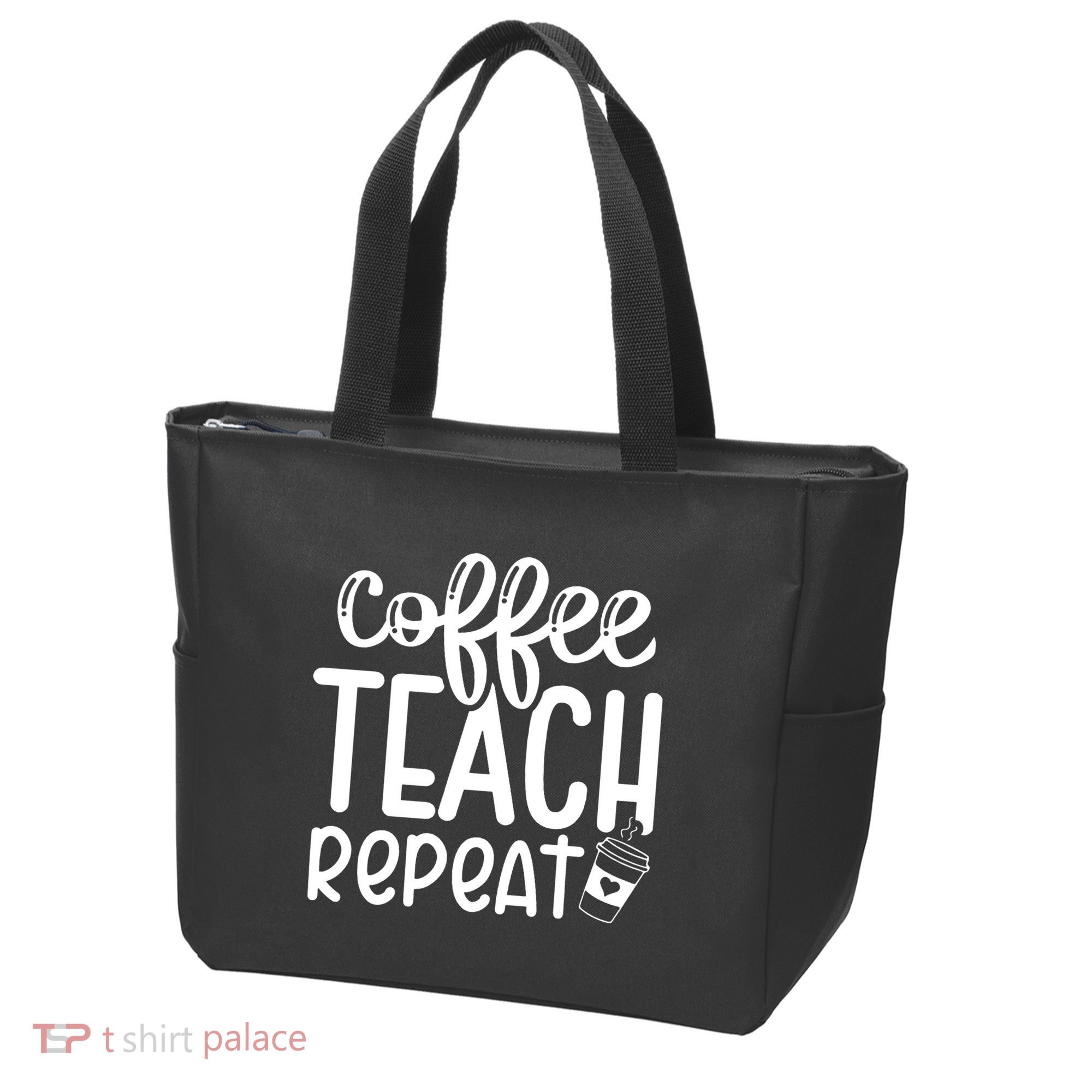 Coffee Teach Repeat Tote Bag