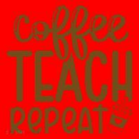 Coffee Teach Repeat Santa Hat thumb 1