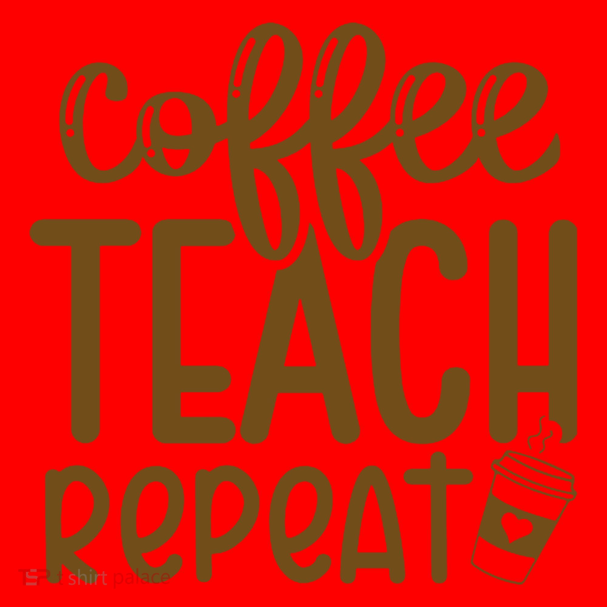 Coffee Teach Repeat Santa Hat