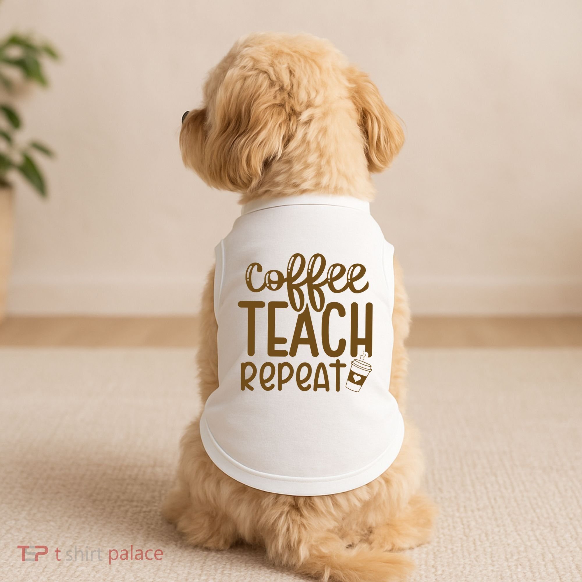 Coffee Teach Repeat Doggie Tank