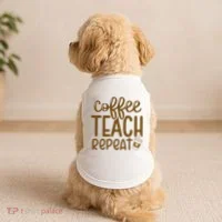 Coffee Teach Repeat Doggie Tank thumb 2