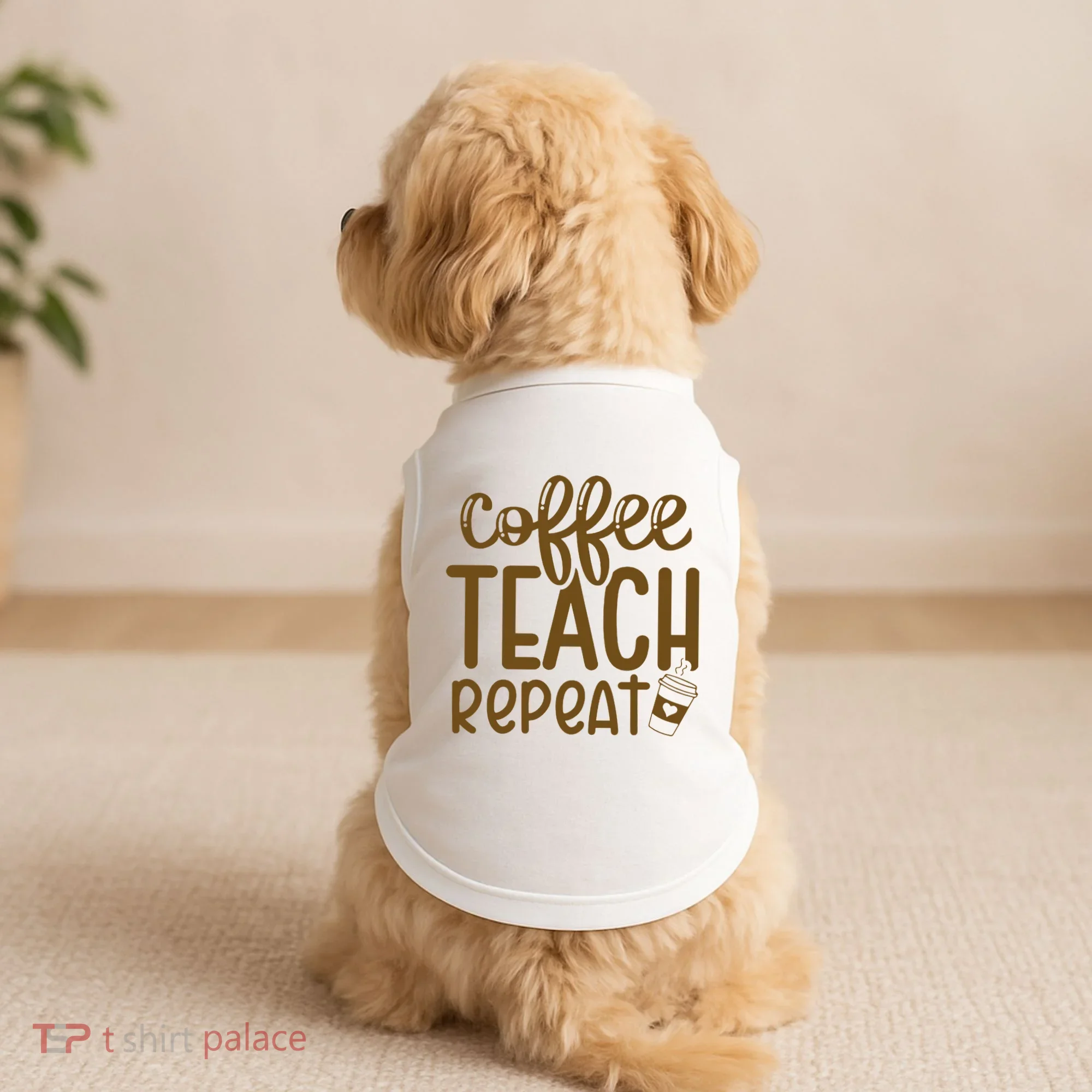 Coffee Teach Repeat Doggie Tank