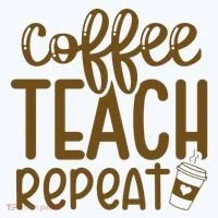Coffee Teach Repeat Doggie Tank thumb 4