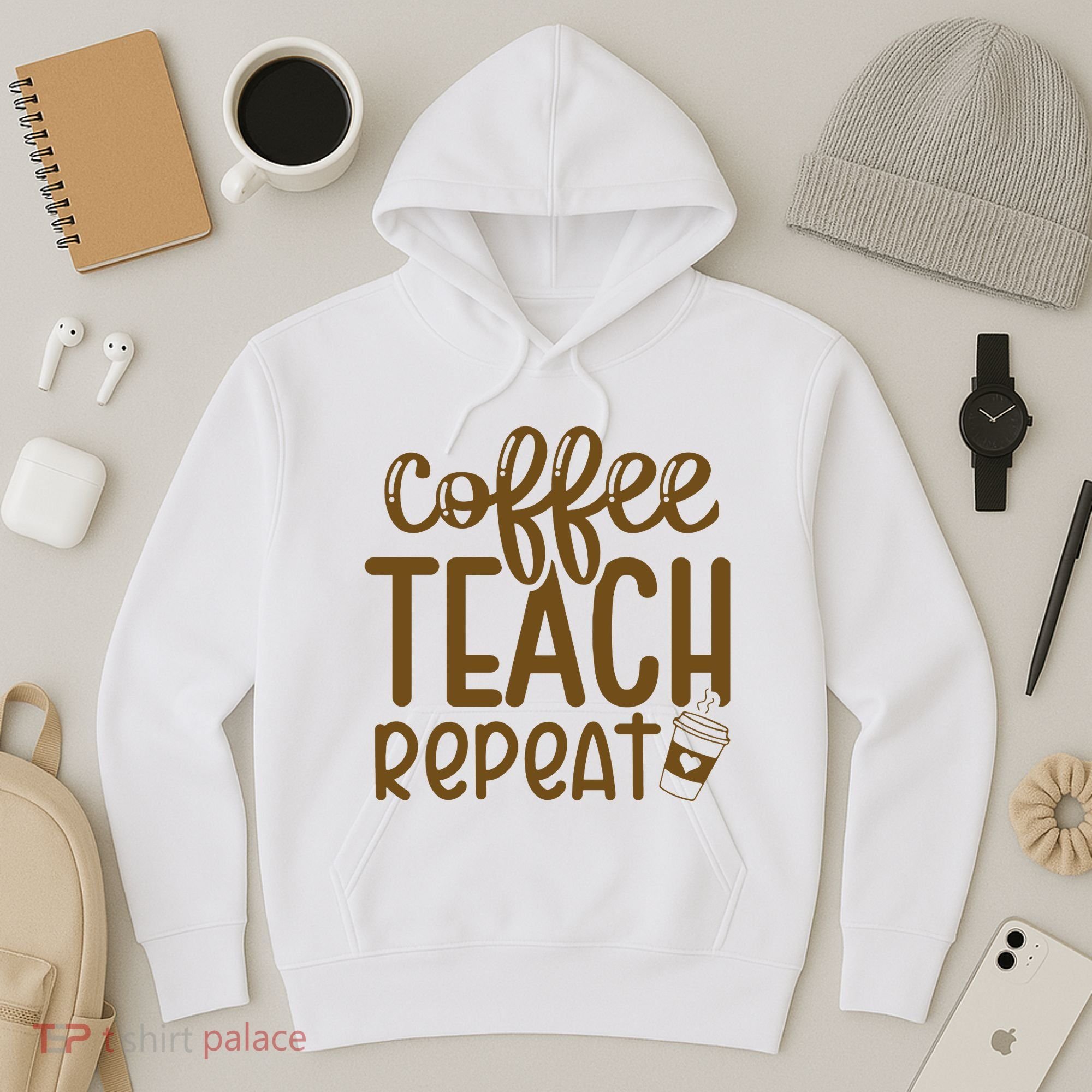 Coffee Teach Repeat Hoodie