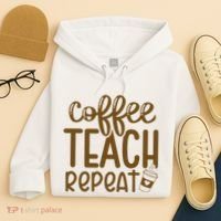 Coffee Teach Repeat Hoodie thumb 4