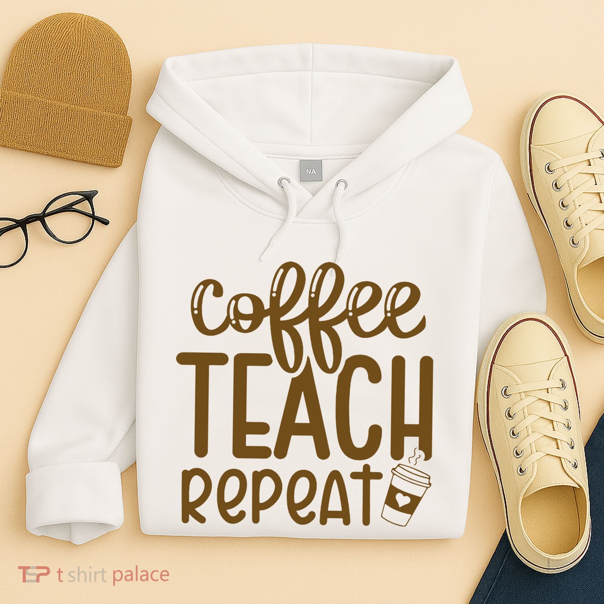 Coffee Teach Repeat Hoodie